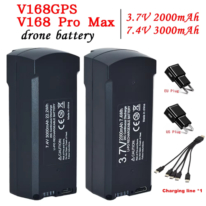 Drone Mapping - Bateria GPS V198 7.4V 3000mAh para